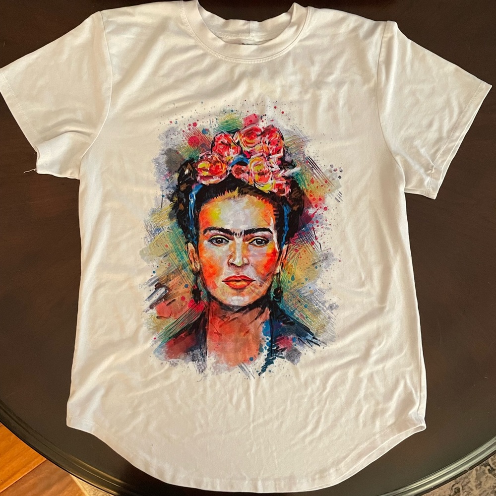 Frida Kahlo T shirt tee feminist icon Woman Artist Art size Large